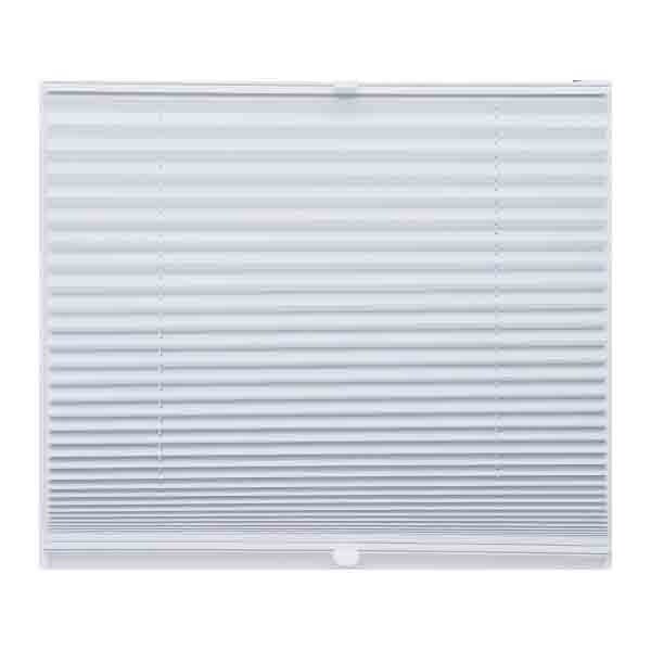 Thermo Black Out Plissee 85x200 cm weiss silber metallic 100% Verdunkelnd