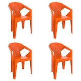 thumbnail of garbar DELTA Set 4 Silla Con Brazos Interior, Exterior Naranja