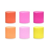 thumbnail of 6 Krepppapier Rollen 5cm x 10m Krepp Papier zum Basteln Dekorieren Bastelkrepp Kreppbänder Floristenkrepp Bastelbedarf Bastelzubehör Gelb Orange Rosa