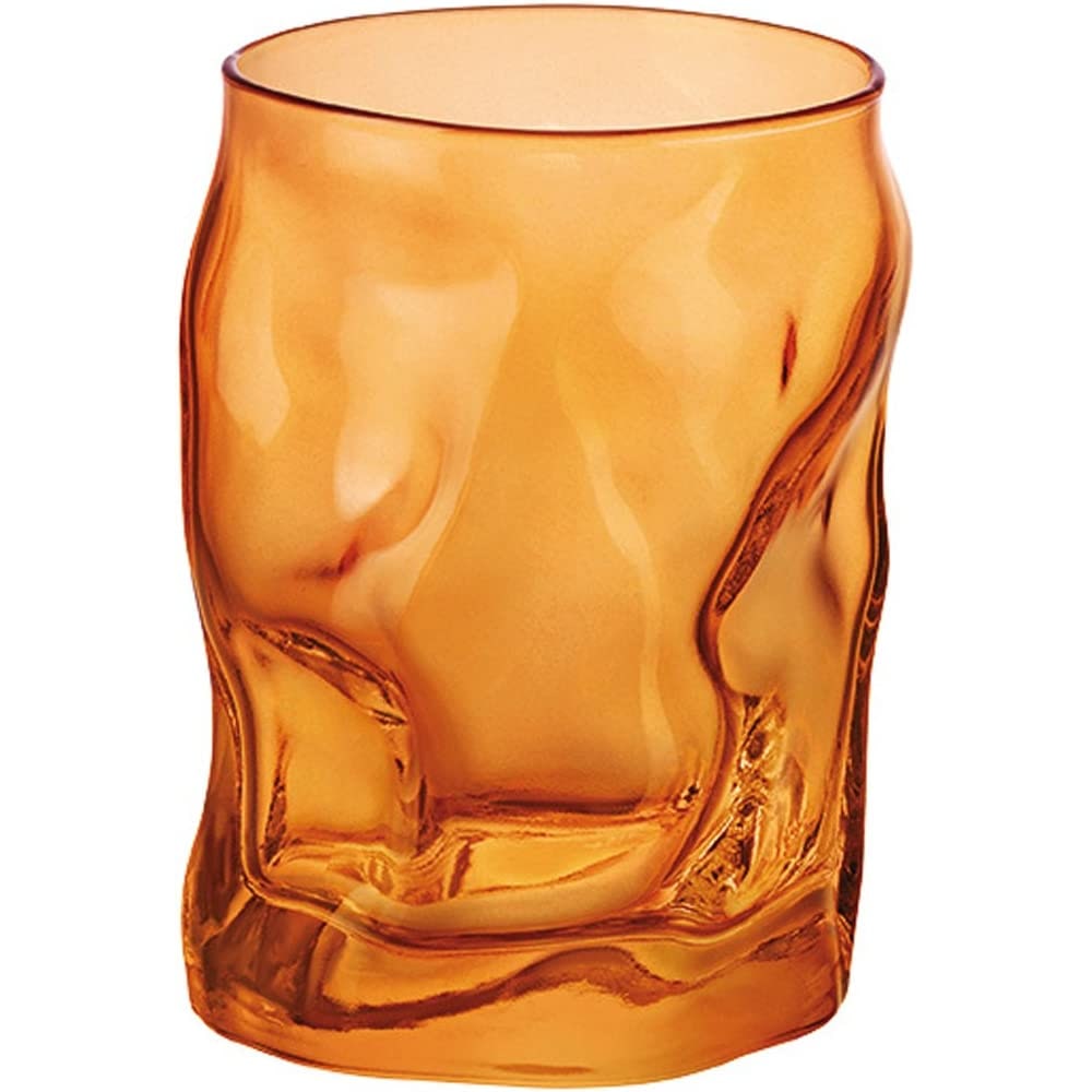 Bormioli Rocco Confezione 6 Bicchieri Sorgente Lightorange Vetro, Arancione, Cl 30