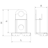 thumbnail of Suporte de presunto para fixar num corte de madeira