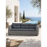 thumbnail of Panchina da giardino a 3 posti in resina intrecciata grigio antracite - BAHAMAS