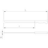 thumbnail of Jamón serrano 305x22x2 mm.