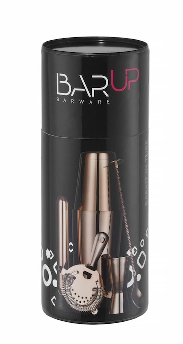 BarUp, Cobre, ⌀120x(H)320mm, Conjunto de barman em tubo, BarUp, Cobre, ⌀120x(H)320mm