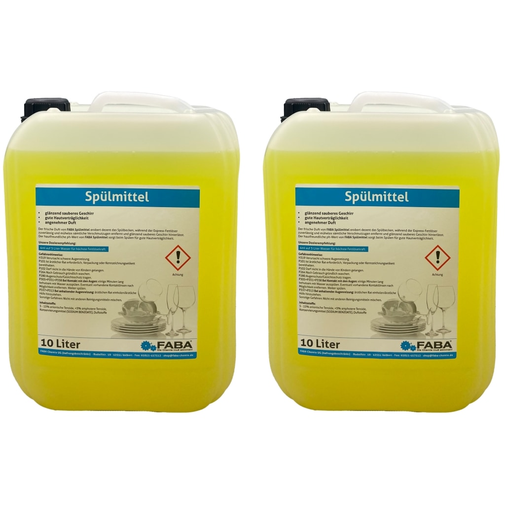 Geschirrspülmittel Konzentrat  Spülmittel 2 x 10 Liter