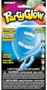 thumbnail of 5 LED Luftballons Happy Birthday