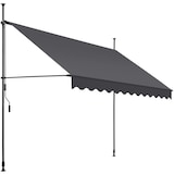 thumbnail of tectake Klemluifel met zwengel, in hoogte verstelbaar - 300 x 180 cm, zwart / grijs - 404965