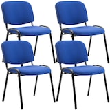 thumbnail of 4er Set Besucherstuhl Ken Stoff blau