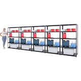 thumbnail of PROREGAL Mega Deal | 5x Schwerlastregal Steel Eagle | HxBxT 180x100x40 cm | Fachlast 130kg | Schwarz | Garagenregal, Lagerregal, Werkstattregal