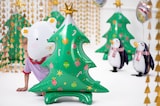 thumbnail of Folienballon Weihnachtsbaum 78x94cm stehend mit Luftfüllung Grün