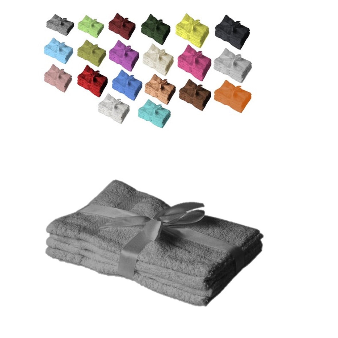 Handtuch 4er Set 50 x 100 cm Anthrazit