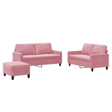 thumbnail of vidaXL 3-tlg. Sofagarnitur mit Kissen Rosa Samt