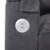 thumbnail of Merax Schlafsofa 3-in-1, 2-Sitzer mit verstellbarer Rückenlehne, USB, verstecktem Tisch & Getränkehalter, Grau