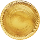 thumbnail of MONOUSO - Prato de Cartão Redondo Dourado 30 cm (100 Uds)