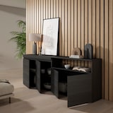 thumbnail of Sideboard, Küche, Schrank, Dielenschrank, 200x35x75cm, 4 Türen, Viel Stauraum, Moderner Stil, Schwarz _ 64_13