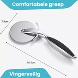 thumbnail of Pizzasnijder Scherp Robuust en makkelijk hanteerbaar RVS - Pizzzames - Pizzaroller - Deegsnijder SOEM©