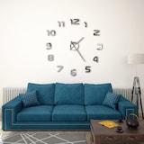 thumbnail of Décoshop26 - 3D-Wanduhr modernes Design 100 cm XXL Silber DEC022265 DEC022265