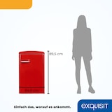 thumbnail of Exquisit Retro Vollraumkühlschrank RKS120-V-H-160E rot | Nutzinhalt: 122 L | Ohne Gefrierfach