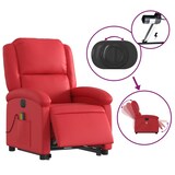 thumbnail of vidaXL Massagesessel mit Aufstehhilfe Elektrisch Rot Kunstleder