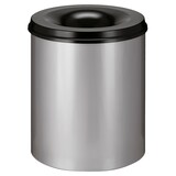 thumbnail of V-part Vlamdovende papierbak 80 ltr - aluminiumgrijs, zwart