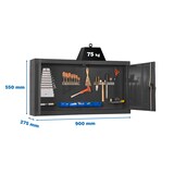 thumbnail of Werkzeugschrank hängend AMEGO | HxBxT 55x90x27,5cm | Metall | Abschließbar | Anthrazit