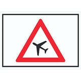 thumbnail of Schild Achtung Flugbetrieb Symbol A3 Rückseite selbstklebend