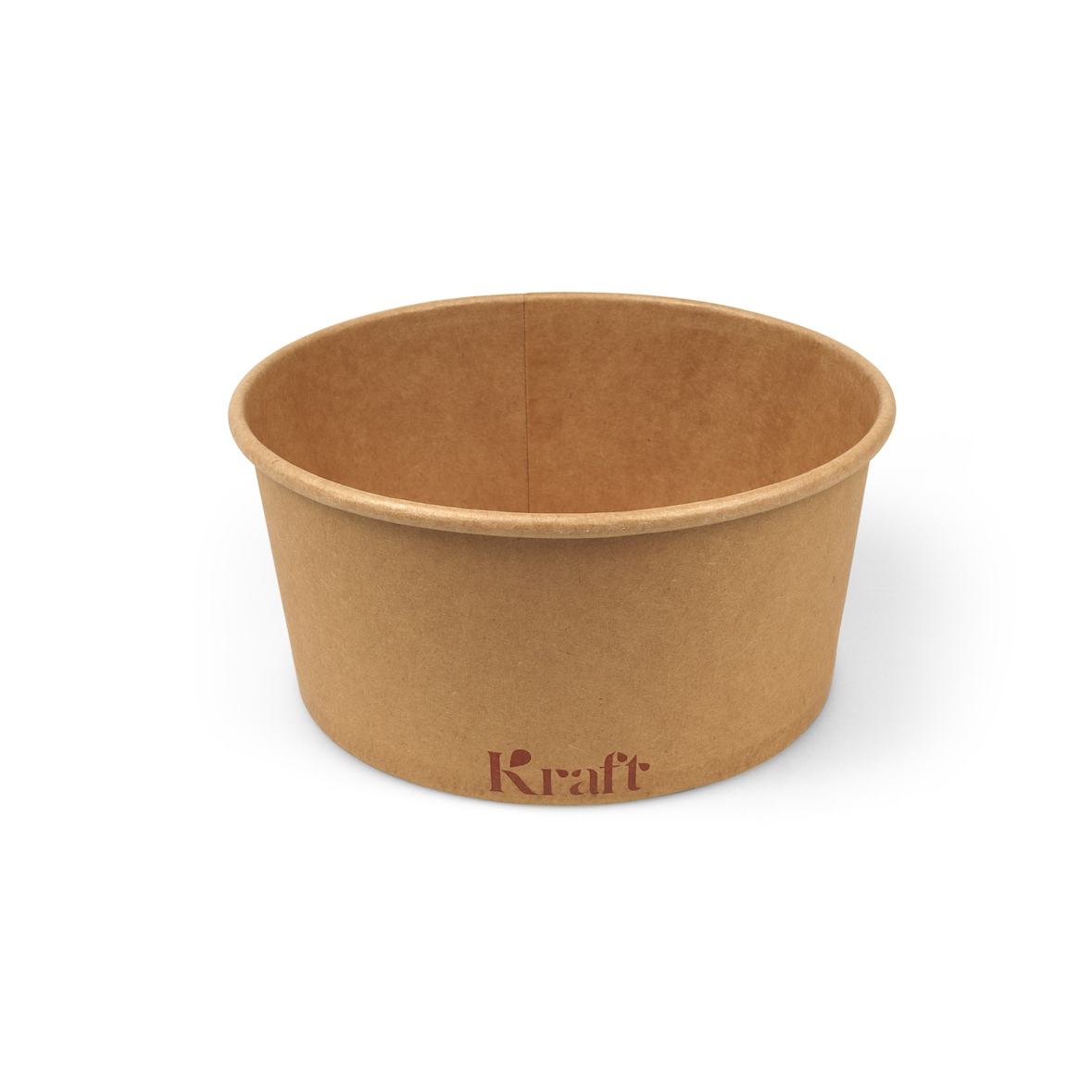 Kraft, Saladebakken 1250 ml, karton Ø 18,5 x 6,7 cm bruin "Kraft"