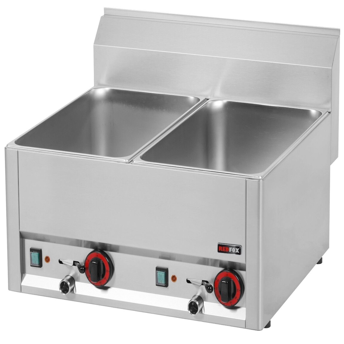 A&S polarny Bain-Marie Warmhalter Wasserbad Speisenwärmer Tischgerät 2xGN1/1 660x600x290mm