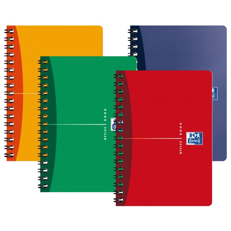 OXFORD Carnet spiralé Essentials 11x17cm, 180 pages 5x5. Couverture carte souple assortie