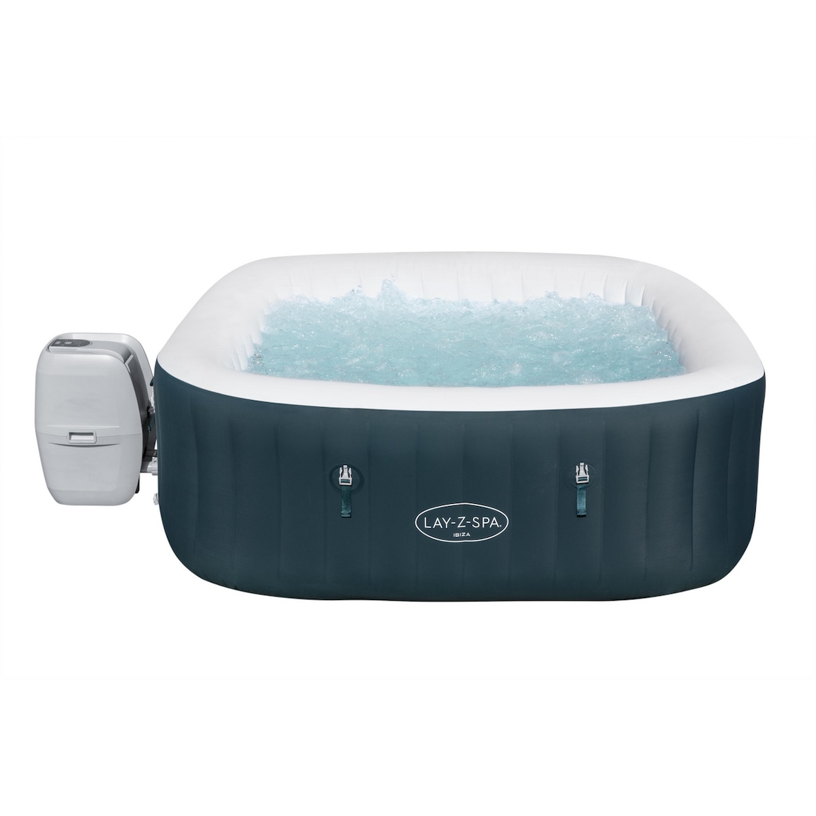 Bestway Piscina Whirlpool Ibiza Air Jet hidromasaje, PVC DuraPlus™, 180 x 180 x 66 cm,rectangular, 778 L, multicolor