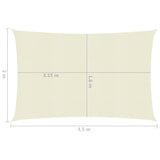 thumbnail of Voile d'ombrage 160 g/m² Crème 2x3,5 m PEHD Modèle Outdoor Siesta