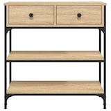 thumbnail of Mesa consola madera de ingeniería roble Sonoma 72,5x25x75 cm