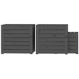 thumbnail of vidaXL 3-tlg. Gartenbox-Set Grau Massivholz Kiefer