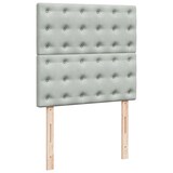 thumbnail of vidaXL Boxspringbett mit Matratze Hellgrau 90x200 cm Samt