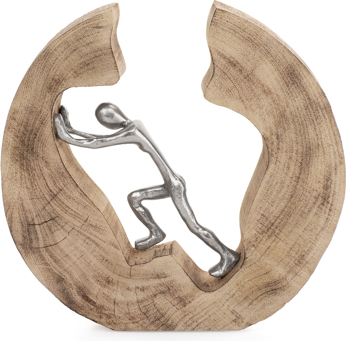 Moritz Skulptur Push and Work 29 x 28 x 6 cm Holz Deko Figur