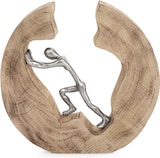 thumbnail of Moritz Skulptur Push and Work 29 x 28 x 6 cm Holz Deko Figur