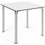 thumbnail of Stapelbarer Tisch aus Aluminium und Weiß für die Terrasse 70x70 für Bar, Restaurant und Catering.