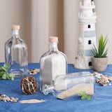 thumbnail of Relaxdays Flaschen zum Befüllen, 6er Set, 500 ml, mit Korken, für Öl, Essig, Schnaps, Likör, Glasflasche, transparent