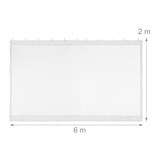 thumbnail of Relaxdays Moskitonetz für 3 x 3 m Pavillon, 2 Seitenteile, mit Reißverschluss & Klettband, 12 m XL Mückennetz, weiß