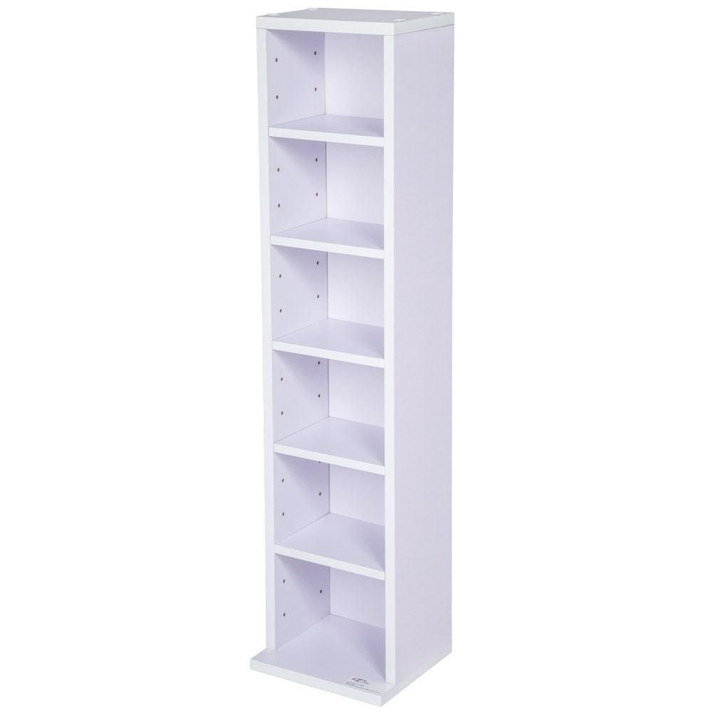 Helloshop26 - Mobile porta CD/DVD scaffale per 100 CD bianco/viola 0508023/2