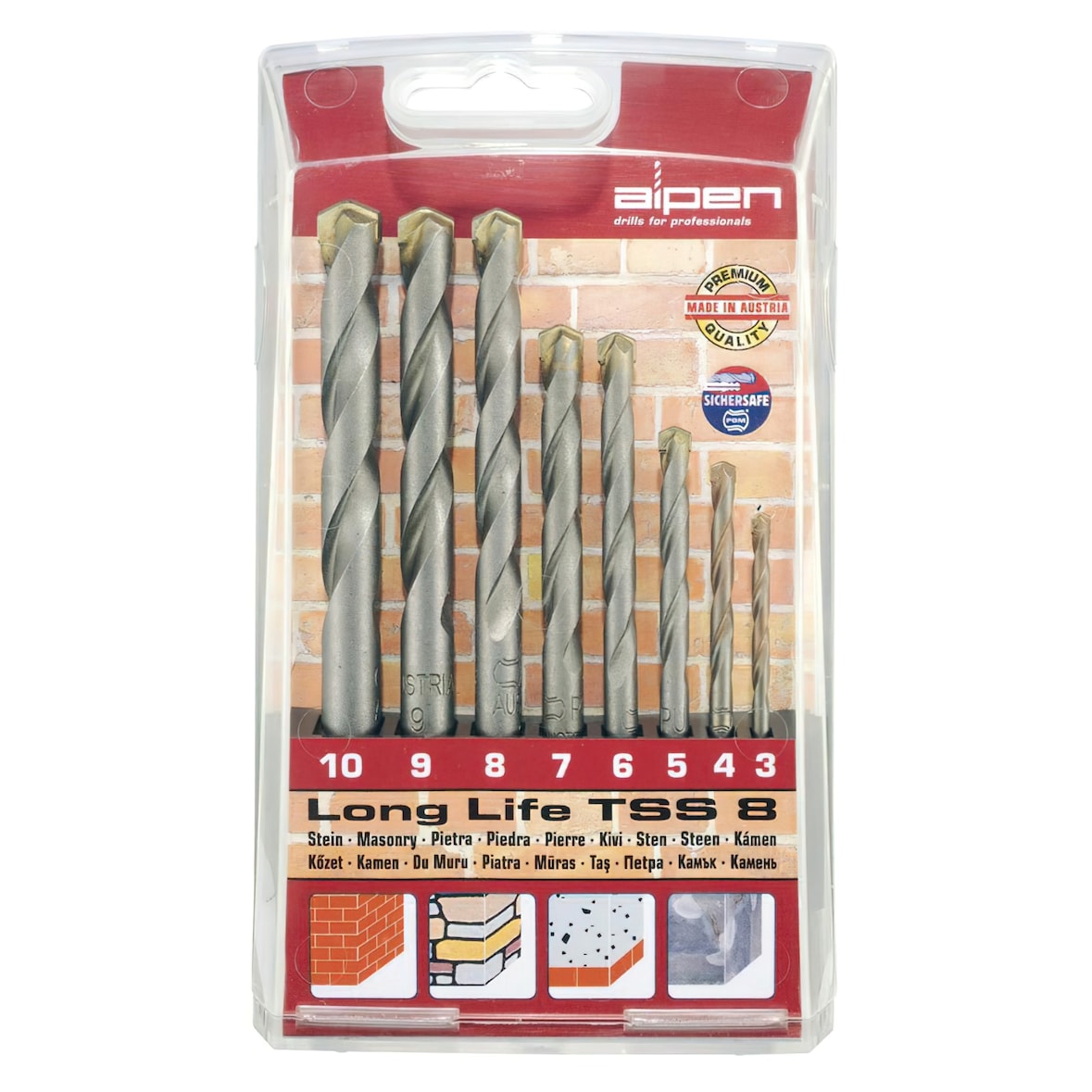 Alpen Widia Long Life 8-teiliger Bohrer-Satz