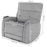thumbnail of Fernsehsessel Aufstehhilfe, XXL-Relaxsessel, Liegefunktion, 200 kg Belastbarkeit, XXL-Sessel, wasserabweisender Webstoff, Grau, Raburg Samson