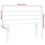 thumbnail of vidaXL LED Kopfteil Dunkelblau 90x5x78/88 cm Samt