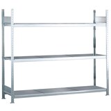 thumbnail of Grundregal, Weitspannregal WS 2000 mit Stahlböden, 2000 x 2500 x 500 mm (HxBxT), verzinkt, 3 Ebenen, Fachlast 400 kg, Feldlast 1.200 kg