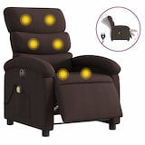 thumbnail of vidaXL Massagesessel Elektrisch Dunkelbraun Stoff