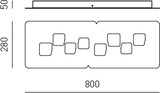 thumbnail of BILBAO P/G Deckenleuchte – Deckenleuchte aus Metall und Methacrylat, Taubengrau, 8x8W GX53 – Gea Luce