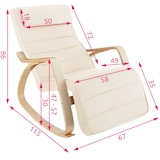 thumbnail of tectake Mecedora Onda  Beige