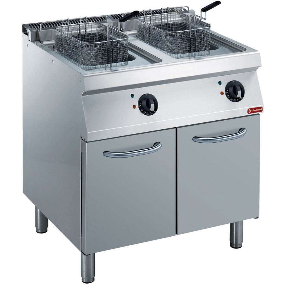 Elektro Friteuse 2x 14 Liter auf Unterbau (E17/F28A8-N)