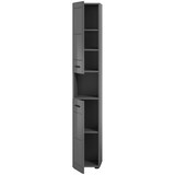 thumbnail of Soft Hochschrank Bad 2 Türen, 1 Regal Grau hochglanz, grau.
