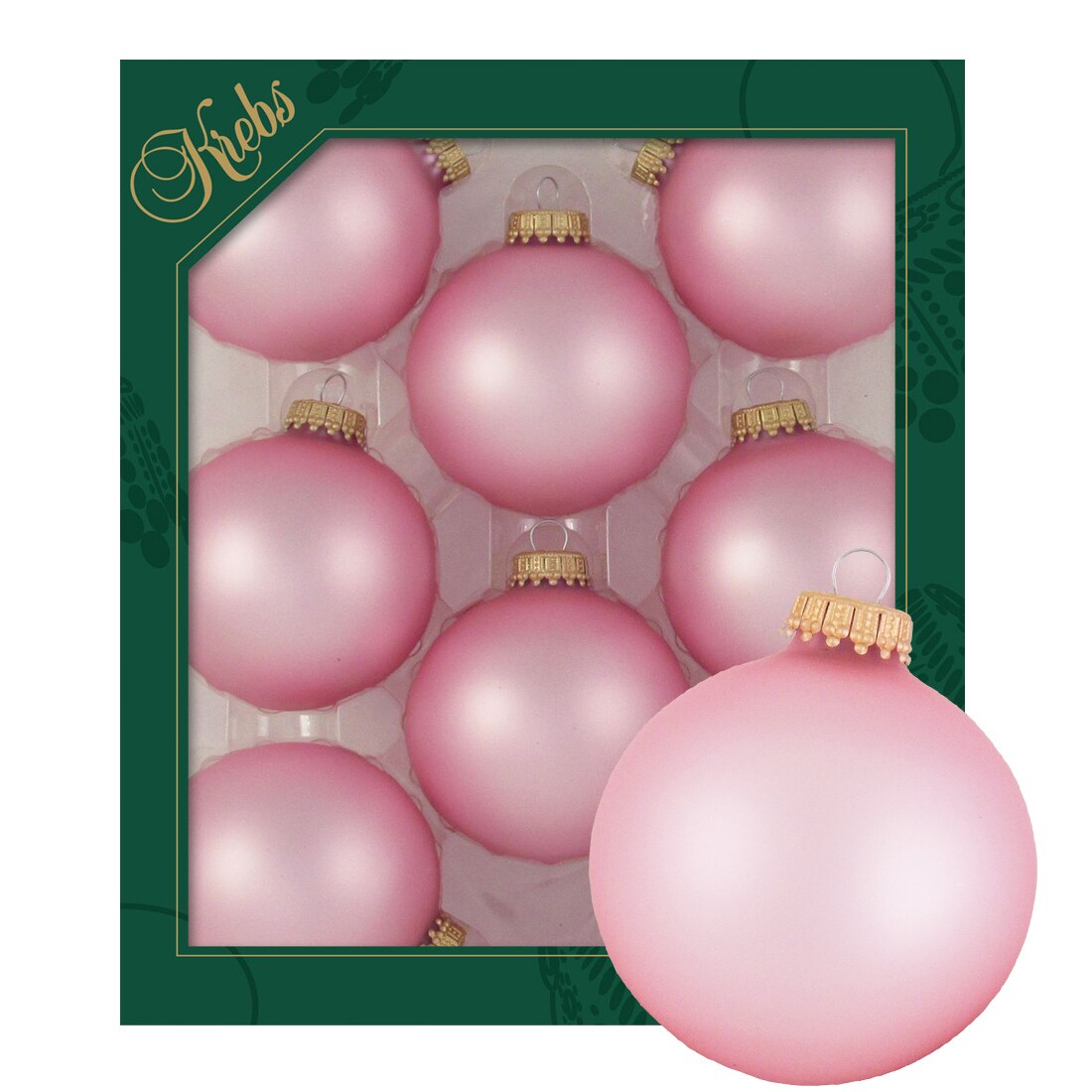 Pinkfarbig matt 7cm Glaskugeln uni